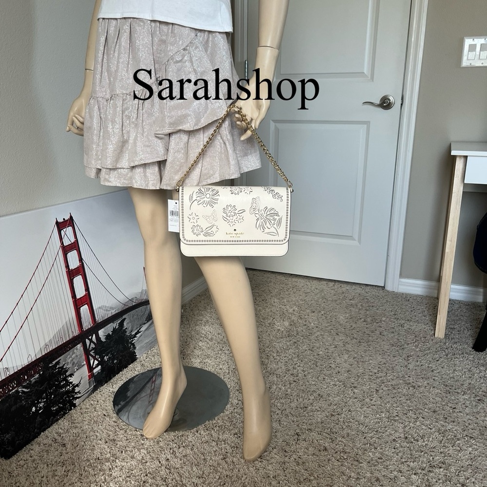 ♠️Kate Spade Madison Perforated Willow Convertible Crossbody - Picture 12 of 16